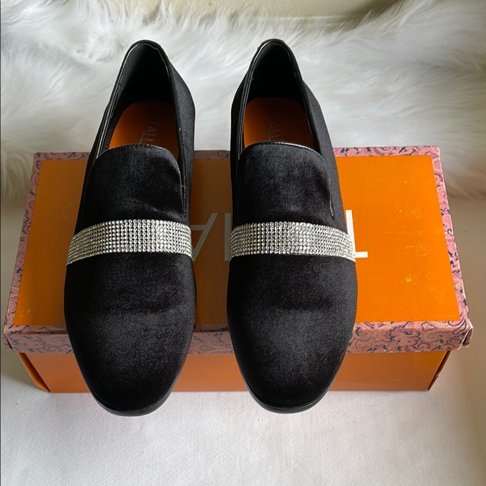 Tallia Men’s Teramo Black Rhinestone Belt loafers Various Sizes. New in box.